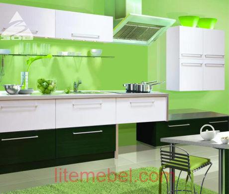 Кухня с фасадами Система RAL6005 / RAL9003