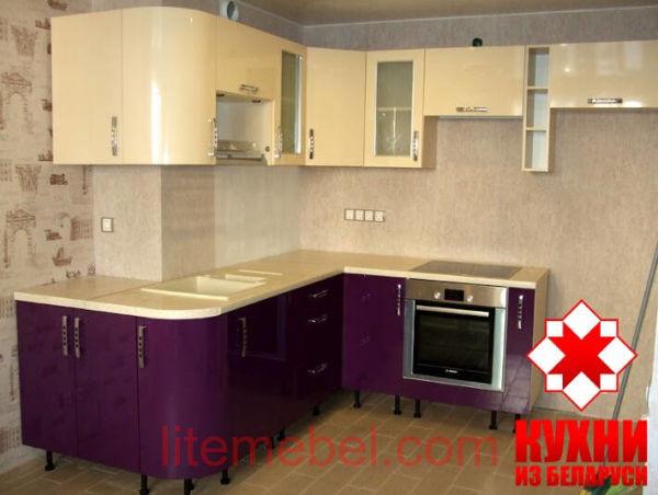Кухня с пластиковыми фасадами, Проект № 3120