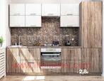 Кухня с пластиковыми фасадами, Проект № 3453
