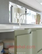 Кухня с карашенными фасадами Система КВ NCS S3005-G50Y / RAL9003